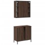 2-teiliges Badezimmermöbel-Set aus eichenbraunem Sperrholz von , Badezimmermöbel - Ref: Foro24-3214724, Preis: 137,30 €, Raba...