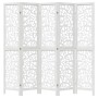 5-teilige Trennwand aus weißem Paulownia-Massivholz von , Raumteiler - Ref: Foro24-358742, Preis: 142,71 €, Rabatt: %