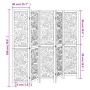 Biombo separador de 5 paneles madera maciza Paulownia blanco de , Divisores de ambientes - Ref: Foro24-358742, Precio: 161,93...