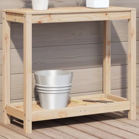Mesa de plantación con estante madera maciza pino 82,5x35x75 cm de , Soportes para macetas - Ref: Foro24-832387, Precio: 68,5...