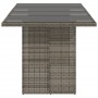 Gartentisch Glasoberfläche PE Rattan grau 190x80x74 cm von , Gartentische - Ref: Foro24-365306, Preis: 189,00 €, Rabatt: %
