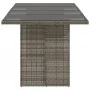 Mesa de jardín superficie de vidrio ratán PE gris 190x80x74 cm de , Mesas de jardín - Ref: Foro24-365306, Precio: 185,71 €, D...