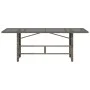Mesa de jardín superficie de vidrio ratán PE gris 190x80x74 cm de , Mesas de jardín - Ref: Foro24-365306, Precio: 185,71 €, D...