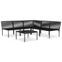 6-teiliges Gartenmöbel-Set mit schwarzen PVC-Kissen von vidaXL, Gartensets - Ref: Foro24-48588, Preis: 373,94 €, Rabatt: %