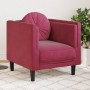Armchair with red velvet cushion by , Sofas - Ref: Foro24-372626, Price: 156,42 €, Discount: %