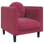 Armchair with red velvet cushion by , Sofas - Ref: Foro24-372626, Price: 156,42 €, Discount: %