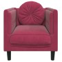 Armchair with red velvet cushion by , Sofas - Ref: Foro24-372626, Price: 156,42 €, Discount: %
