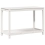 Pflanztisch mit Ablage aus weißem Kiefernholz, 108 x 50 x 75 cm von , Topfständer - Ref: Foro24-832403, Preis: 111,95 €, Raba...