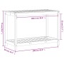Pflanztisch mit Ablage aus weißem Kiefernholz, 108 x 50 x 75 cm von , Topfständer - Ref: Foro24-832403, Preis: 111,95 €, Raba...