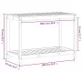 Planting table with white pine wood shelf 108x50x75 cm by , Pot stands - Ref: Foro24-832403, Price: 110,42 €, Discount: %