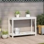 Planting table with white pine wood shelf 108x35x75 cm by , Pot stands - Ref: Foro24-832393, Price: 88,50 €, Discount: %