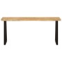 Banco con borde natural de madera de mango maciza 105 cm de , Bancos - Ref: Foro24-372756, Precio: 89,72 €, Descuento: %