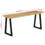 Banco con borde natural de madera de mango maciza 105 cm de , Bancos - Ref: Foro24-372756, Precio: 88,39 €, Descuento: %