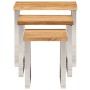 Set of 3 stackable tables with natural edge solid acacia wood by , Side tables - Ref: Foro24-372761, Price: 176,51 €, Discoun...