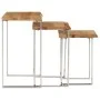 Set of 3 stackable tables with natural edge solid acacia wood by , Side tables - Ref: Foro24-372761, Price: 173,90 €, Discoun...