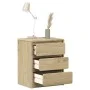 SAUDA bedside table solid pine oak wood 44x35x56 cm by , Nightstands - Ref: Foro24-377594, Price: 77,84 €, Discount: %