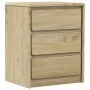 SAUDA bedside table solid pine oak wood 44x35x56 cm by , Nightstands - Ref: Foro24-377594, Price: 77,84 €, Discount: %