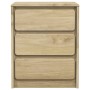 SAUDA bedside table solid pine oak wood 44x35x56 cm by , Nightstands - Ref: Foro24-377594, Price: 78,98 €, Discount: %