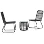 3-piece black synthetic rattan garden table and chairs set by vidaXL, Garden sets - Ref: Foro24-48585, Price: 120,42 €, Disco...