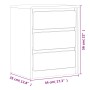 SAUDA bedside table solid pine oak wood 44x35x56 cm by , Nightstands - Ref: Foro24-377594, Price: 78,98 €, Discount: %