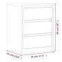 SAUDA bedside table solid pine oak wood 44x35x56 cm by , Nightstands - Ref: Foro24-377594, Price: 77,84 €, Discount: %