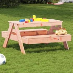 Douglas solid wood children's picnic table 88x97x52 cm by , Garden tables - Ref: Foro24-832599, Price: 72,84 €, Discount: %