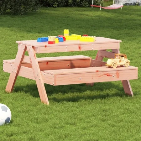 Douglas solid wood children's picnic table 88x97x52 cm by , Garden tables - Ref: Foro24-832599, Price: 72,84 €, Discount: %