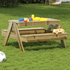Children's picnic table impregnated pine wood 88x97x52 cm by , Garden tables - Ref: Foro24-832600, Price: 105,22 €, Discount: %