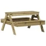 Children's picnic table impregnated pine wood 88x97x52 cm by , Garden tables - Ref: Foro24-832600, Price: 105,22 €, Discount: %