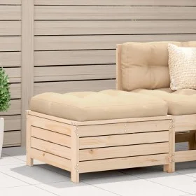 Garden stool with solid pine wood cushion by , Outdoor sofas - Ref: Foro24-844925, Price: 100,38 €, Discount: %