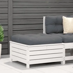 Garden stool with solid white pine wood cushion by , Outdoor sofas - Ref: Foro24-844927, Price: 118,60 €, Discount: %