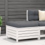 Gartenhocker mit Kissen aus massivem weißem Kiefernholz von , Outdoor-Sofas - Ref: Foro24-844927, Preis: 120,10 €, Rabatt: %