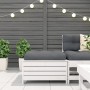 Gartenhocker mit Kissen aus massivem weißem Kiefernholz von , Outdoor-Sofas - Ref: Foro24-844927, Preis: 120,10 €, Rabatt: %