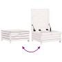 Gartenhocker mit Kissen aus massivem weißem Kiefernholz von , Outdoor-Sofas - Ref: Foro24-844927, Preis: 120,10 €, Rabatt: %