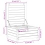 Gartenhocker mit Kissen aus massivem weißem Kiefernholz von , Outdoor-Sofas - Ref: Foro24-844927, Preis: 120,10 €, Rabatt: %