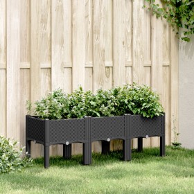 Pflanzgefäß mit Beinen PP schwarz 120x40x42 cm von , Töpfe und Pflanzgefäße - Ref: Foro24-367898, Preis: 96,52 €, Rabatt: %