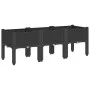 Planter with legs PP black 120x40x42 cm by , Pots and planters - Ref: Foro24-367898, Price: 90,13 €, Discount: %