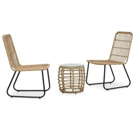 Garden table and chairs set 3 pieces oak-colored synthetic rattan by vidaXL, Garden sets - Ref: Foro24-48583, Price: 143,40 €...