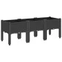 Planter with legs PP black 120x40x42 cm by , Pots and planters - Ref: Foro24-367898, Price: 90,13 €, Discount: %