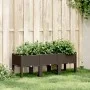 Jardinera con patas PP marrón 120x40x42 cm de , Maceteros y jardineras - Ref: Foro24-367900, Precio: 74,57 €, Descuento: %