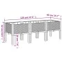 Pflanzgefäß mit braunen PP-Beinen 120x40x42 cm von , Töpfe und Pflanzgefäße - Ref: Foro24-367900, Preis: 74,57 €, Rabatt: %