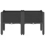 Planter with legs PP black 80x40x42 cm by , Pots and planters - Ref: Foro24-367893, Price: 60,28 €, Discount: %
