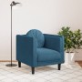 Sillón con cojín terciopelo azul de , Sofás - Ref: Foro24-372630, Precio: 198,29 €, Descuento: %