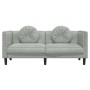 2 seater light gray velvet sofa with cushions by , Sofas - Ref: Foro24-372632, Price: 199,23 €, Discount: %
