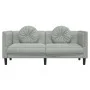 2 seater light gray velvet sofa with cushions by , Sofas - Ref: Foro24-372632, Price: 194,96 €, Discount: %
