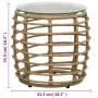Garden table and chairs set 3 pieces oak-colored synthetic rattan by vidaXL, Garden sets - Ref: Foro24-48583, Price: 146,72 €...