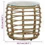 Gartentisch- und Stühle-Set, 3-teilig, eichenfarbenes synthetisches Rattan von vidaXL, Gartensets - Ref: Foro24-48583, Preis:...