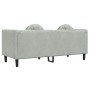 2 seater light gray velvet sofa with cushions by , Sofas - Ref: Foro24-372632, Price: 199,23 €, Discount: %