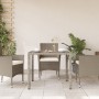 Garden table light gray PE rattan glass surface 90x90x75cm by , Garden tables - Ref: Foro24-368122, Price: 102,78 €, Discount: %