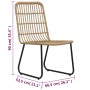 Garden table and chairs set 3 pieces oak-colored synthetic rattan by vidaXL, Garden sets - Ref: Foro24-48583, Price: 146,72 €...